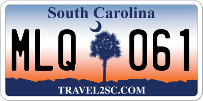 SC license plate MLQ061