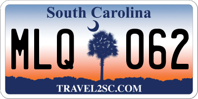 SC license plate MLQ062