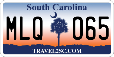 SC license plate MLQ065