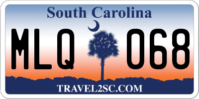 SC license plate MLQ068
