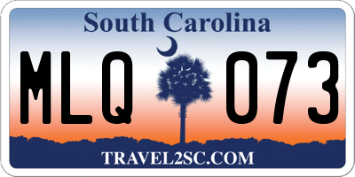 SC license plate MLQ073