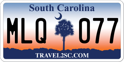 SC license plate MLQ077