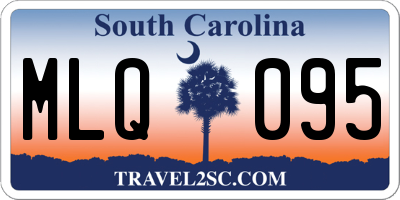SC license plate MLQ095