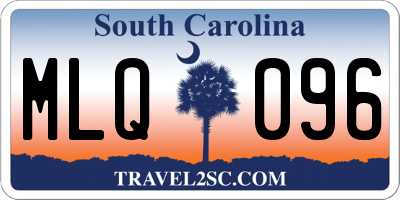 SC license plate MLQ096