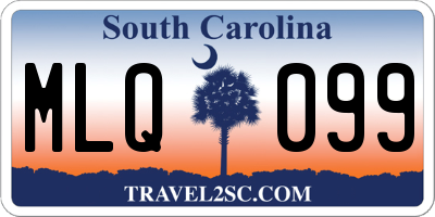 SC license plate MLQ099