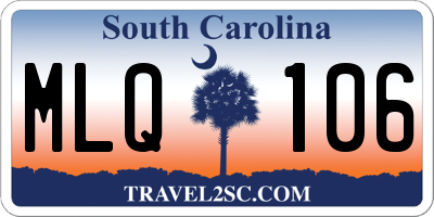 SC license plate MLQ106