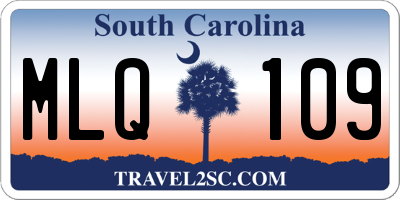 SC license plate MLQ109