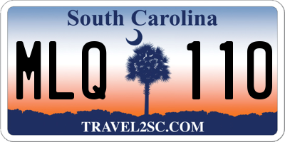 SC license plate MLQ110