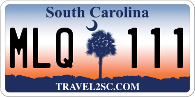 SC license plate MLQ111