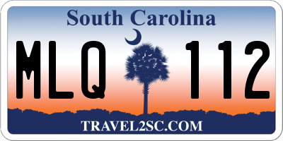 SC license plate MLQ112