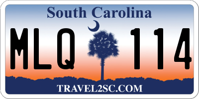 SC license plate MLQ114