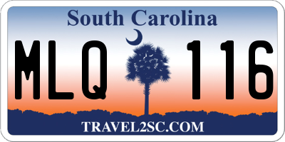 SC license plate MLQ116