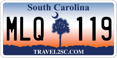 SC license plate MLQ119