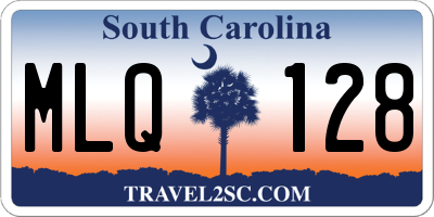SC license plate MLQ128