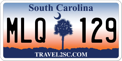 SC license plate MLQ129