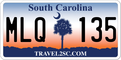 SC license plate MLQ135