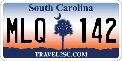 SC license plate MLQ142