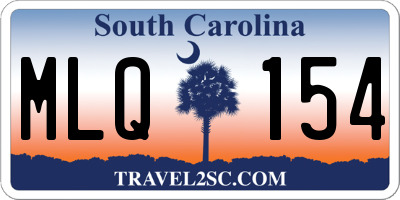 SC license plate MLQ154