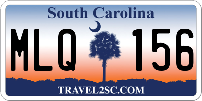 SC license plate MLQ156