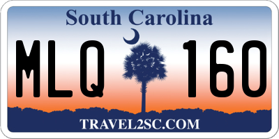 SC license plate MLQ160
