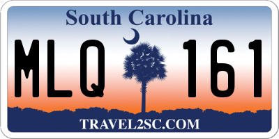 SC license plate MLQ161
