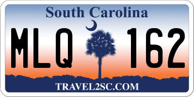 SC license plate MLQ162