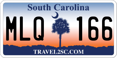 SC license plate MLQ166