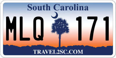 SC license plate MLQ171