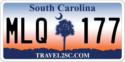 SC license plate MLQ177