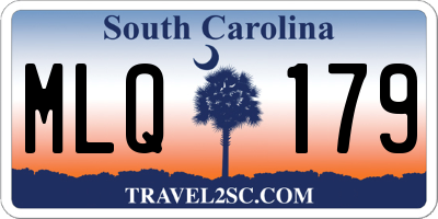 SC license plate MLQ179