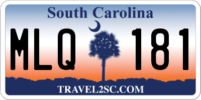 SC license plate MLQ181
