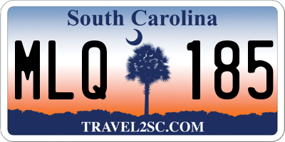 SC license plate MLQ185