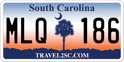 SC license plate MLQ186
