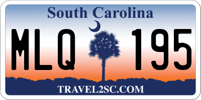 SC license plate MLQ195