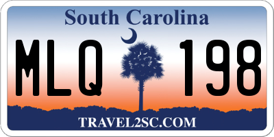 SC license plate MLQ198