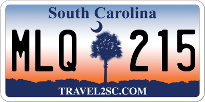 SC license plate MLQ215
