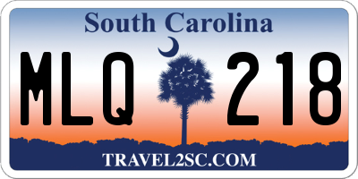 SC license plate MLQ218
