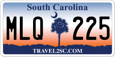 SC license plate MLQ225