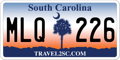 SC license plate MLQ226