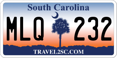 SC license plate MLQ232