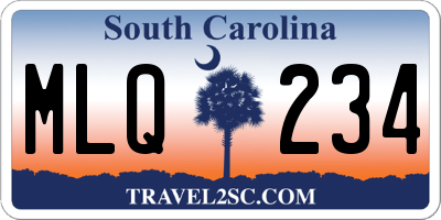 SC license plate MLQ234