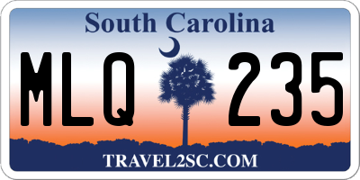 SC license plate MLQ235