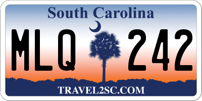 SC license plate MLQ242
