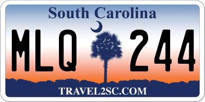 SC license plate MLQ244