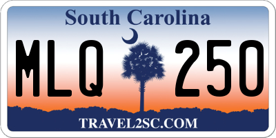 SC license plate MLQ250