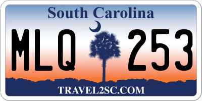 SC license plate MLQ253