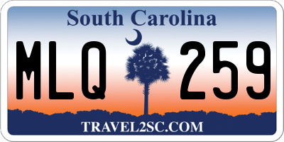 SC license plate MLQ259