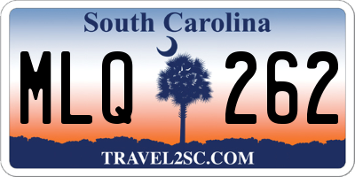 SC license plate MLQ262