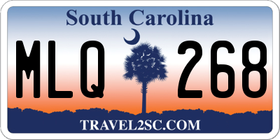 SC license plate MLQ268