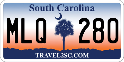 SC license plate MLQ280